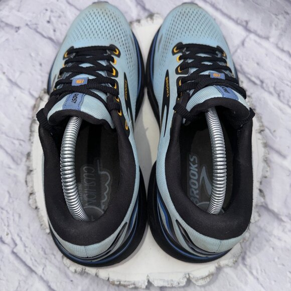 Brooks Ghost 15 Shoes Women’s Size 9 B Blue Black Yellow Running Sneakers - Picture 8 of 13